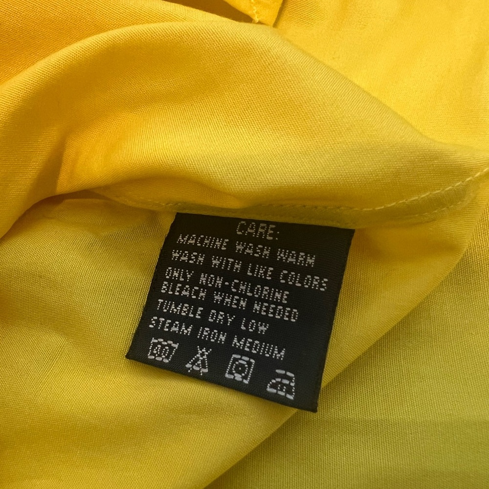 Ralph Lauren Bright Yellow Button Down Shirt Cuff links 2 slim fit - Picture 4 of 9
